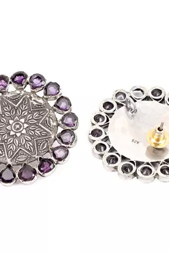 Silver quartz   earrings