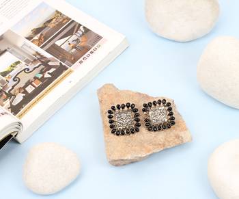 Silver quartz   earrings 1