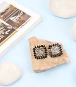 Silver quartz  earrings