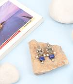 Silver lapis lazuli earrings