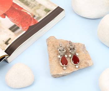 Silver onyx earrings 1
