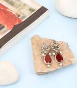 Silver onyx earrings