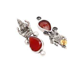 Silver onyx earrings 3