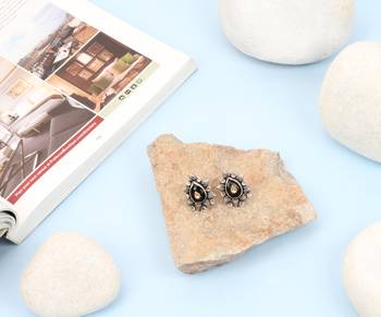 Silver onyx earrings 1