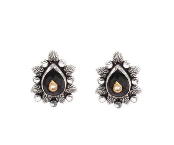Silver onyx earrings 2
