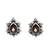 Silver onyx earrings