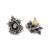 Silver onyx earrings