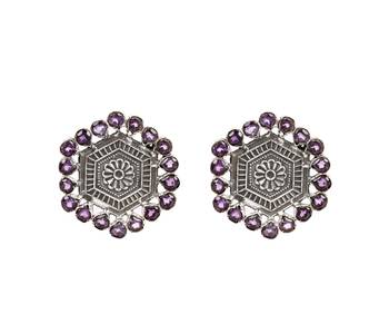 Silver quartz   earrings 2