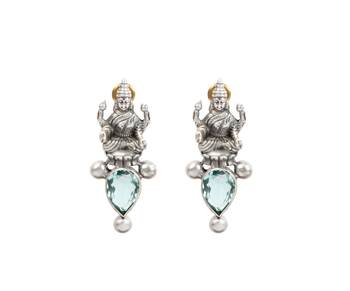 Silver quartz   earrings 2