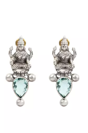 Silver quartz   earrings