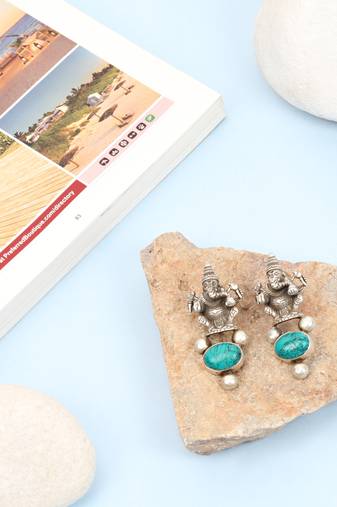 Silver turquoise earrings