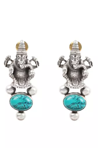 Silver turquoise earrings