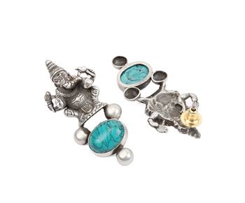 Silver turquoise earrings 3