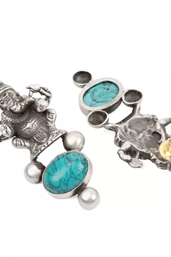 Silver turquoise earrings