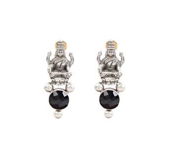 Silver onyx earrings 2