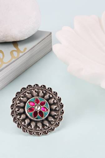 Silver turquoise rings