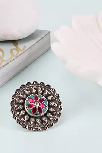 Silver turquoise rings