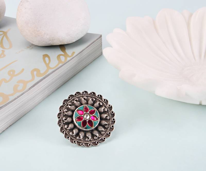 Silver turquoise rings