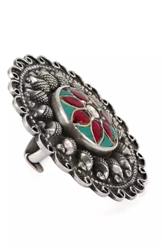 Silver turquoise rings