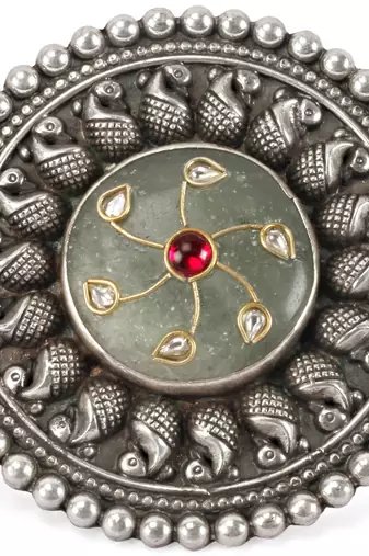Silver quartz   rings