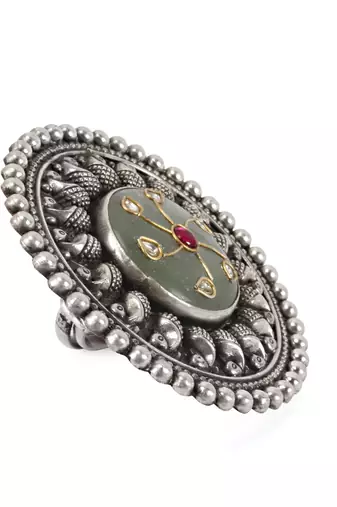 Silver quartz   rings