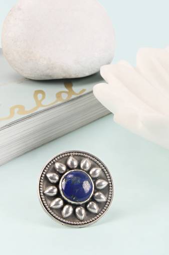 Silver onyx rings