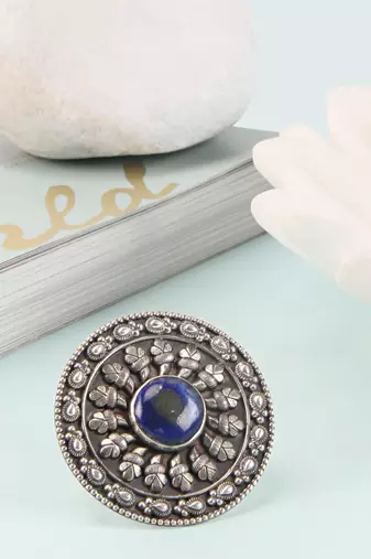 Silver onyx rings