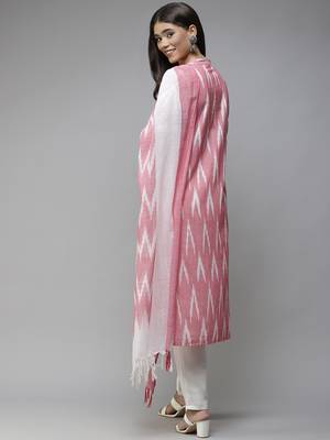 Pink printed cotton ethnic-kurtis 3