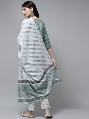 Blue printed cotton ethnic-kurtis 3