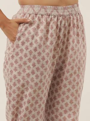 Lavender printed cotton ethnic-kurtis 5