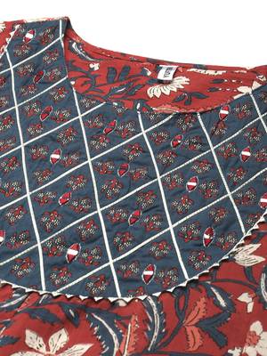Red printed cotton ethnic-kurtis 4