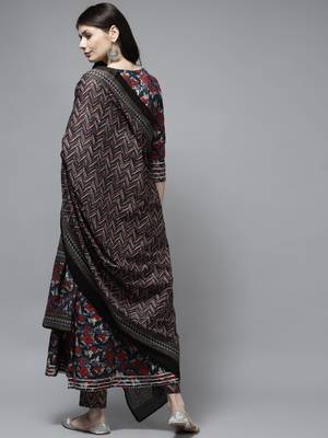 Blue printed cotton ethnic-kurtis 3
