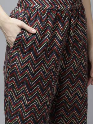 Blue printed cotton ethnic-kurtis 5