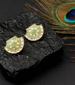Gold turquoise earrings