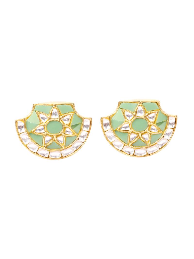 Gold turquoise earrings