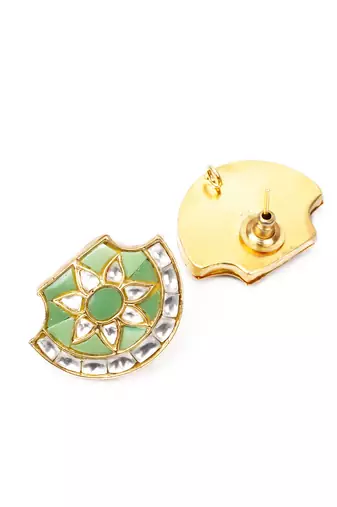 Gold turquoise earrings