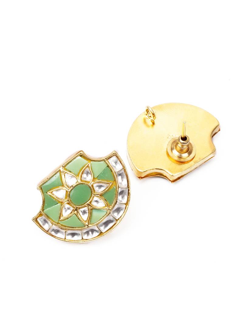 Gold turquoise earrings