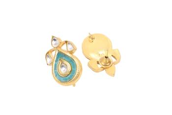 Gold turquoise earrings 1