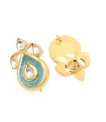 Gold turquoise earrings