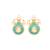 Gold turquoise earrings