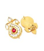 Gold pearl earrings