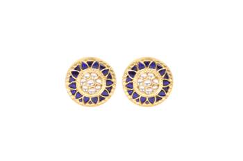 Gold onyx earrings 1
