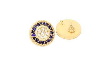 Gold onyx earrings 2