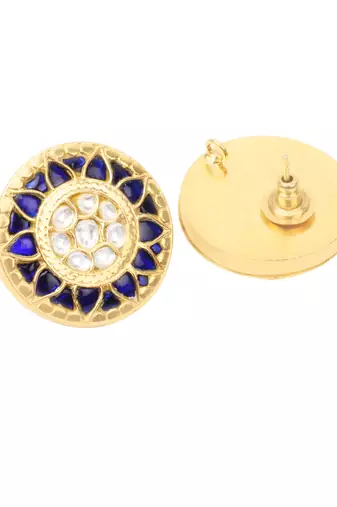 Gold onyx earrings