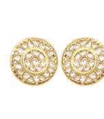 Gold quartz   earrings