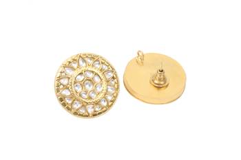 Gold quartz   earrings 2