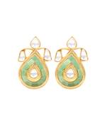 Gold turquoise earrings