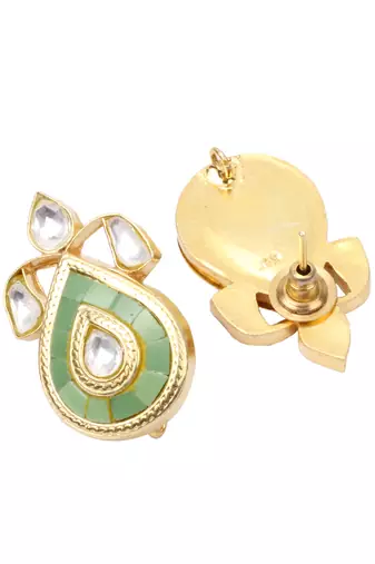 Gold turquoise earrings
