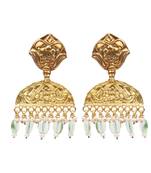 Gold onyx earrings