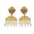 Gold onyx earrings